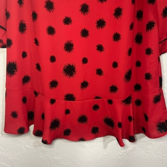 NWT Who What Wear Red Dandelion Dot Dress Size S - Picture 9 of 12